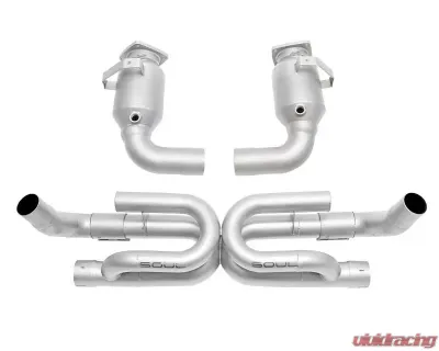 Soul Performance Street Package Non-PSE Performance Exhaust System Anti-Drone Catalytic Black Chrome Tips S Model Porsche 991.2 Carrera 2017-2024 - POR.9912.STPKG.BCS