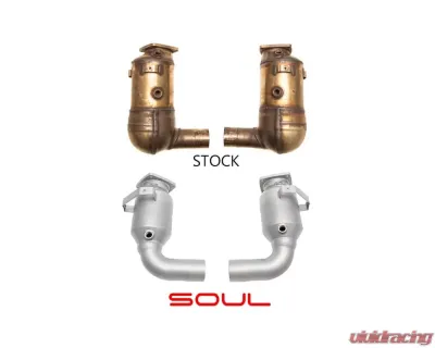 Soul Performance Street Package Non-PSE Performance Exhaust System Anti-Drone Catalytic Black Chrome Tips S Model Porsche 991.2 Carrera 2017-2024 - POR.9912.STPKG.BCS