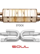 Soul Performance Street Package Non-PSE Performance Exhaust System Anti-Drone Catalytic Black Chrome Tips S Model Porsche 991.2 Carrera 2017-2024                                     - POR.9912.STPKG.BCS - Image 7