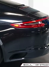 Soul Performance PSE Bolt-On Exhaust Tips 4.0 Inch Straight Cut Single Wall Brushed Tips Porsche 991.2 Carrera 2017-2024                                     - POR.9912PSE.SWT4BR - Image 2