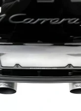 Soul Performance PSE Bolt-On Exhaust Tips 4.0 Inch Straight Cut Single Wall Brushed Tips Porsche 991.2 Carrera 2017-2024                                     - POR.9912PSE.SWT4BR - Image 4