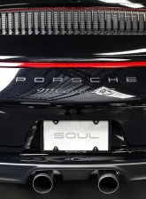 Soul Performance PSE Bolt-On Exhaust Tips 4.0 Inch Straight Cut Single Wall Brushed Tips Porsche 991.2 Carrera 2017-2024                                     - POR.9912PSE.SWT4BR - Image 7