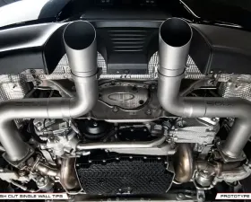 Soul Performance PSE Trackback Turbo Back Exhaust System with HJS HD 200 Cats 4.0 Inch Slash Cut Single Wall Satin Tips Porsche 991.2 Carrera 2017-2024