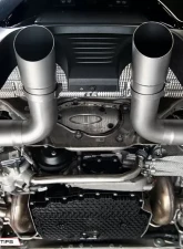 Soul Performance PSE Trackback Turbo Back Exhaust System with HJS HD 200 Cats 4.0 Inch Slash Cut Single Wall Satin Tips Porsche 991.2 Carrera 2017-2024                                     - POR.9912PSE.CTBE.SLT4 - Image 6