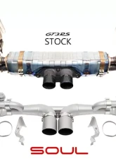 Soul Performance Competition Exhaust Non-Valved 4 Inch Straight Single Wall Satin Tips Porsche 991.1 GT3 2013-2016                                     - POR.991GT3.PKG.SWT4 - Image 4