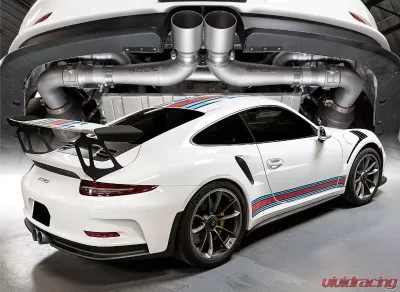Soul Performance Competition Exhaust Non-Valved 4 Inch Straight Single Wall Brushed Tips Porsche 991.1 GT3 2013-2016 - POR.991GT3.PKG.SWT4BR