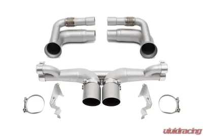 Soul Performance Competition Exhaust Non-Valved 4 Inch Straight Single Wall Satin Tips Porsche 991.1 GT3 2013-2016 - POR.991GT3.PKG.SWT4