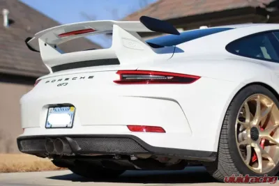 Soul Performance Competition Exhaust Non-Valved 4 Inch Slash Single Wall Satin Tips Porsche 991.1 GT3 2013-2016 - POR.991GT3.PKG.SLT4