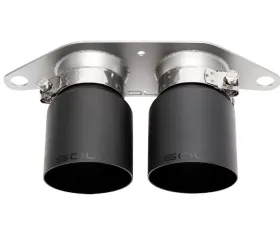 Soul Performance Bolt-On Exhaust Tips 4 Inch Slash Single Wall Black Tips Porsche 991.1 GT3 2013-2016