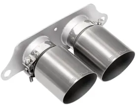 Soul Performance Bolt-On Exhaust Tips 4 Inch Slash Single Wall Brushed Tips Porsche 991.1 GT3 2013-2016