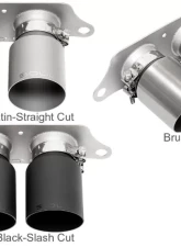Soul Performance Bolt-On Exhaust Tips 4 Inch Straight Single Wall Black Tips Porsche 991.1 GT3 2013-2016                                     - POR.991GT3.SWT4B - Image 3