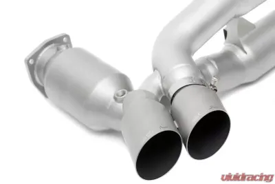 Soul Performance Sport X-Pipe Exhaust System with Sport Catalytic Converters GT2 Style Single Wall Satin Tips Porsche 997.1 Turbo 2006-2009 - POR.997T.XES.SLT
