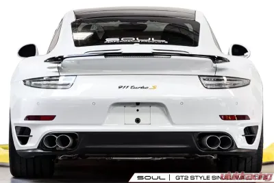 Soul Performance Sport X-Pipe Exhaust System with Sport Catalytic Converters GT2 Style Single Wall Tips Porsche 991.1 | 991.2 Turbo 2013-2024 - POR.991T.XES.SLT