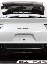 Soul Performance Sport X-Pipe Exhaust System with Sport Catalytic Converters Straight Cut Single Wall Tips Porsche 991.1 | 991.2 Turbo 2013-2024                                     - POR.991T.XES.SWT - Image 3