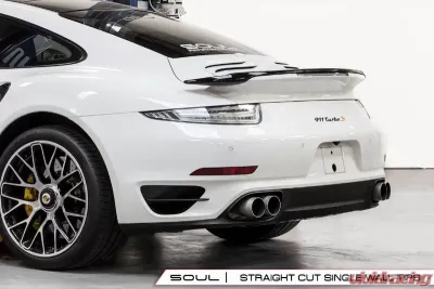 Soul Performance Sport X-Pipe Exhaust System with Sport Catalytic Converters Straight Cut Single Wall Tips Porsche 991.1 | 991.2 Turbo 2013-2024 - POR.991T.XES.SWT