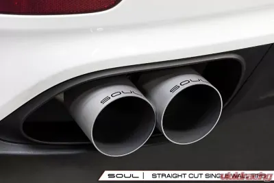 Soul Performance Sport X-Pipe Exhaust System with Sport Catalytic Converters Straight Cut Single Wall Tips Porsche 991.1 | 991.2 Turbo 2013-2024 - POR.991T.XES.SWT