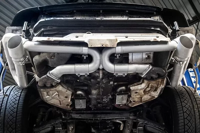 Soul Performance Competition Muffler Bypass Exhaust Satin Tips Porsche 993 Carrera (OBD2) 1996-1998 - POR.993.G.MBCBP