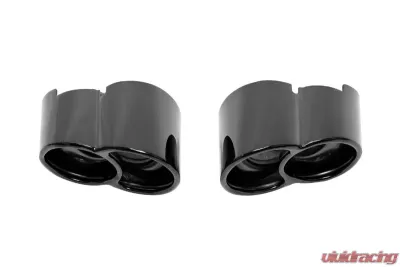 Soul Performance Sport X-Pipe Exhaust System with Sport Catalytic Converters X-50 Style Bolt-On Black Chrome Tips Porsche 996 Turbo 2000-2005 - POR.996T.XES.X50B