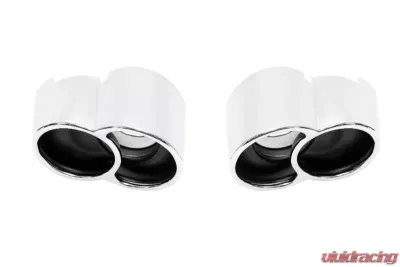 Soul Performance Sport X-Pipe Exhaust System with Sport Catalytic Converters X-50 Style Bolt-On Polished Chrome Tips Porsche 996 Turbo 2000-2005 - POR.996T.XES.X50