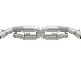 Soul Performance X-Pipe Exhaust Reuse factory tips GT2 Style Single Wall Brushed Tips Porsche 997.2 Turbo 2010-2012