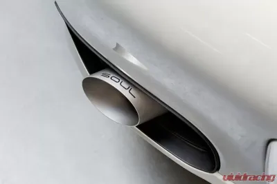 Soul Performance X-Pipe Exhaust Reuse factory tips GT2 Style Single Wall Satin Tips Porsche 997.2 Turbo 2010-2012 - POR.9972T.XP.SLT