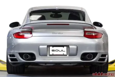 Soul Performance Sport X-Pipe Exhaust System with Sport Catalytic Converters GT2 Style Single Wall Black Tips Porsche 997.2 Turbo 2010-2012 - POR.9972T.XES.SLTB