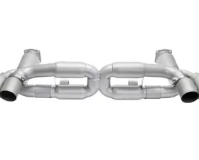 Soul Performance Sport X-Pipe Exhaust System with Sport Catalytic Converters Straight Cut Single Wall Satin Tips Porsche 997.1 Turbo 2006-2009