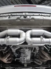 Soul Performance Sport X-Pipe Exhaust System with Sport Catalytic Converters GT2 Style Single Wall Satin Tips Porsche 997.1 Turbo 2006-2009                                     - POR.997T.XES.SLT - Image 7