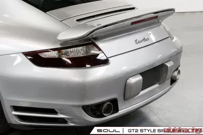 Soul Performance Sport X-Pipe Exhaust System with Sport Catalytic Converters GT2 Style Single Wall Satin Tips Porsche 997.1 Turbo 2006-2009 - POR.997T.XES.SLT