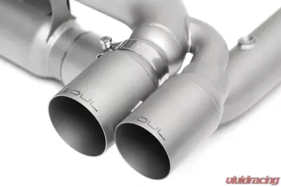 Soul Performance Sport X-Pipe Exhaust System with Sport Catalytic Converters Straight Cut Single Wall Satin Tips Porsche 997.1 Turbo 2006-2009 - POR.997T.XES.SWT