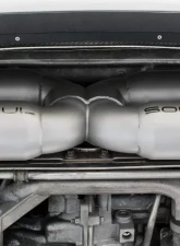 Soul Performance Sport X-Pipe Exhaust System with Sport Catalytic Converters GT2 Style Single Wall Satin Tips Porsche 997.1 Turbo 2006-2009                                     - POR.997T.XES.SLT - Image 8