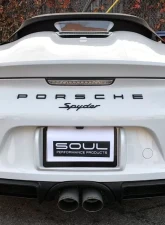 Soul Performance Performance Exhaust System Slash Cut Single Wall Satin Tips  Porsche 981 GT4 | Spyder 2015-2016                                     - POR.GT4.ESX.SLT - Image 4