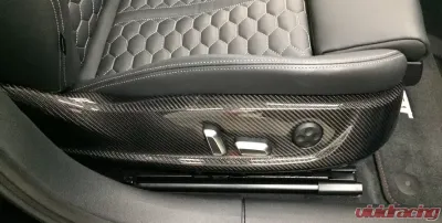 ABT OEM 2pc Carbon Fiber Seat Frame Covers Audi A6 | S6 2016-2018 - 4G057142141-4