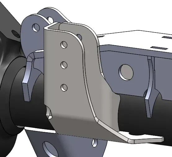 Artec Industries 3.5" Diameter Front Axle Raised Trackbar Bracket - BR1139