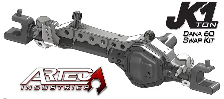 JK 1 Ton Front Dana 60 Swap Kit W/Currie Johnny Joints Artec Industries - JK6012