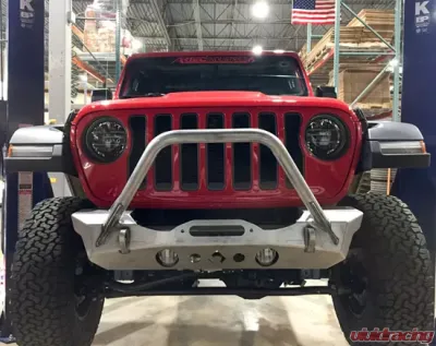 Artec Industries NightHawk Jeep JL Front Bumper W/Mid Tube Stinger Bare - JL5303