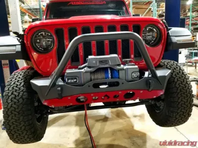 Artec Industries NightHawk Jeep JL Front Bumper W/Mid Tube Stinger Bare - JL5303