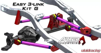 Artec Industries Easy 3 Link Kit G Adjustable Upper link No Tubing Outside Frame Offset Front Driver Rear Passenger - LK0134