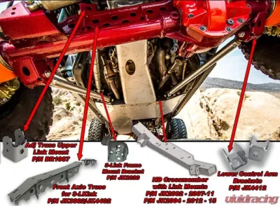 Artec Industries Aluminum Front 3-Link Kit Jeep Wrangler JK 2007-2018 - LK7210