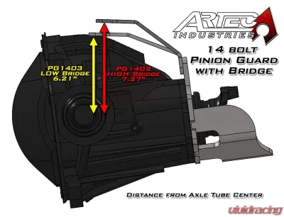 Artec Industries 14 Bolt Pinion Guard W/Truss Bridge High - PG1402