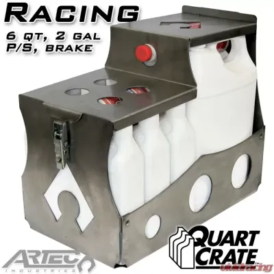 Artec Industries Racing Quart Crate 6 Qts Brake P/S 2 Gallons - QC0102