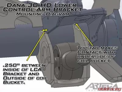 Artec Industries Dana 30 HD LCA Brackets Normal Hole - TJ3012