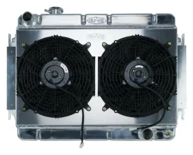 Cold Case Radiators Aluminum Radiator and Dual 12 Inch Fan Kit Chevrolet Chevelle | El Camino MT 1966-1967