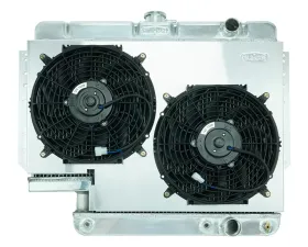 Cold Case Radiators 500 Box Aluminum Performance Radiator and Dual 12 Inch Fans Kit Chevrolet Impala 1961-1965