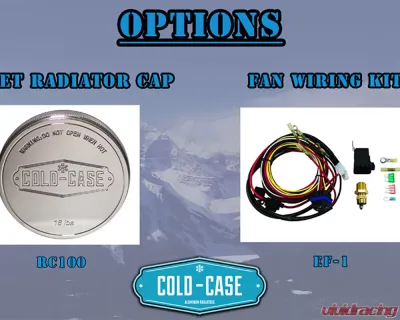 Cold Case Radiators 500 Box Aluminum Performance Radiator and Dual 12 Inch Fans Kit Chevrolet Impala 1961-1965 - CHI565A-5K