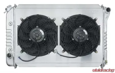 Cold Case Radiators Aluminum Radiator 26 Inch Manual Transmission Dual 12 Inch Fans Ford Mustang | Fairlane | Torino | Mercury Cougar MT 1969-1973 - FOM578K