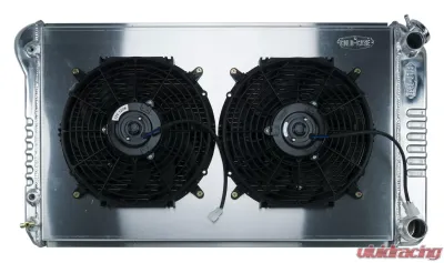 Cold Case Radiators Aluminum Radiator with Dual 12 Inch Fan Kit GM A-Body LS Swap Engine 1968-1977 - GMA546AK