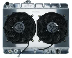 Cold Case Radiators Aluminum Radiator And 12 Inch Dual Fan Kit Pontiac GTO | Tempest | LeMans with AC AT 1966-1967