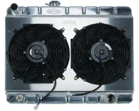 Cold Case Radiators Aluminum Radiator And 12 Inch Dual Fan Kit Pontiac GTO | Tempest | LeMans with AC MT 1966-1967