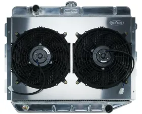 Cold Case Radiators Aluminum Performance Radiator and 12 Inch Dual Fan Kit 17x26 Inch Dodge | Chrysler | Plymouth MT 1966-1974